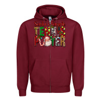 Burgundy Santa's Favorite Tennis Player For Christmas Zipper Hoodie - FaDigitalArtStudio