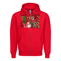 Red Santa's Favorite Tennis Player For Christmas Zipper Hoodie - FaDigitalArtStudio
