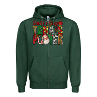 Sports Green Santa's Favorite Tennis Player For Christmas Zipper Hoodie - FaDigitalArtStudio