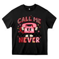 Black call me never Heavy Core Tee - MaliasSmallBusiness