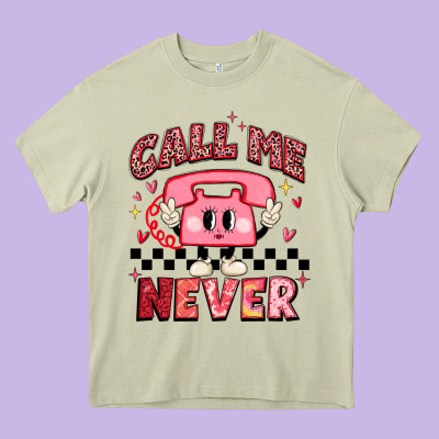 Call Me Never Heavy Core Tee Designed By Maliassmallbusiness