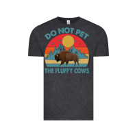 Vintage Black Do Not Pet The Fluffy Cows Vintage Vintage Tee - trangStudio