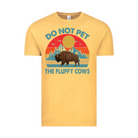 Vintage Mustard Do Not Pet The Fluffy Cows Vintage Vintage Tee - trangStudio