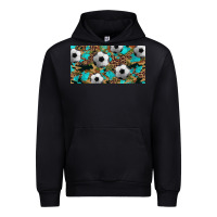 Black western leopard camouflage turquoise soccer licence plate template Urban Hoodie - Artiststas