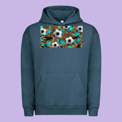 Western Leopard Camouflage Turquoise Soccer Licence Plate Template Urban Hoodie Designed By Artiststas
