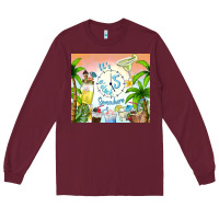 Burgundy it's five o'clock somewhere Long Sleeve Tee - TumblerDesignByShophia