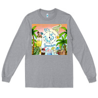 Heather Grey it's five o'clock somewhere Long Sleeve Tee - TumblerDesignByShophia