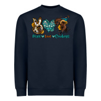 Navy peace love cowboys Heavyweight Sweatshirt - OliviaCreatesArt