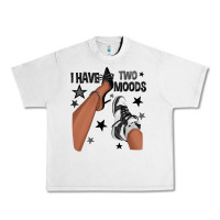 Lunar Rock I Have Two Moods Black Sneakers Afro Girl Urban Heavy Tee - texasbilliewilder