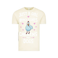 Vintage Arctic Just A Girl Who Loves Chickens And Dogs Gift Women Vintage Tee - trangStudio