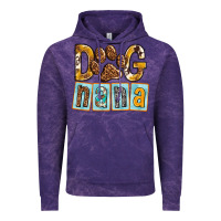 Cloud Purple Dog Nana with Paw Vintage Hoodie - texasbilliewilder