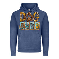 Vintage Denim Dog Nana with Paw Vintage Hoodie - texasbilliewilder