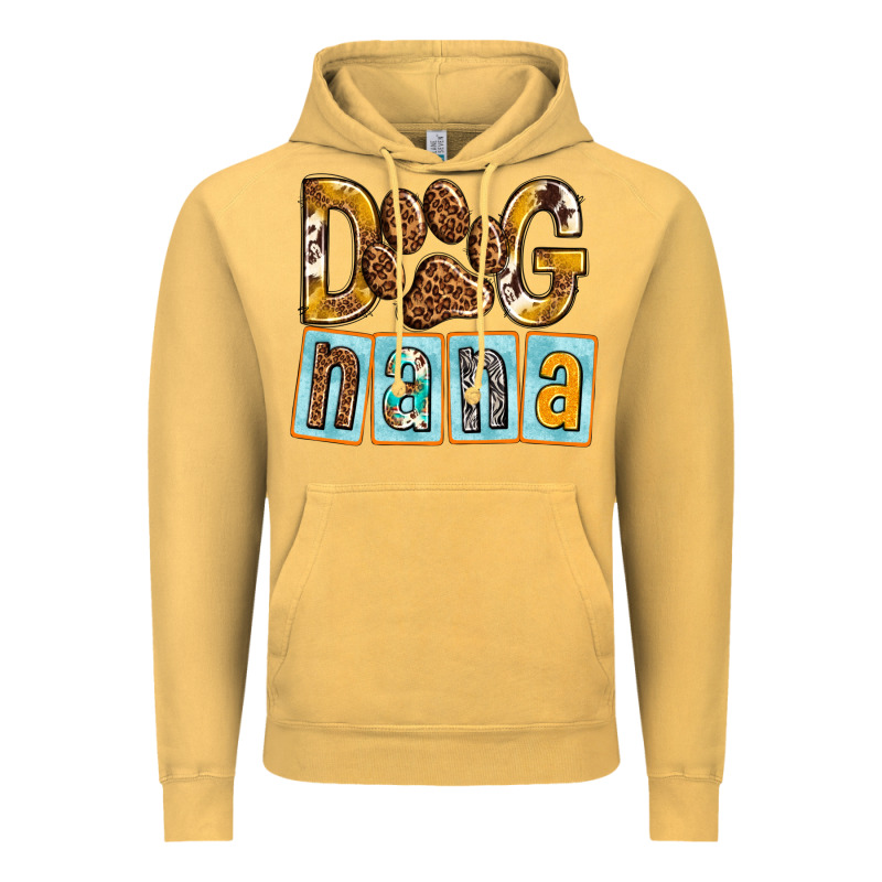 Dog Nana With Paw Vintage Hoodie by texasbilliewilder | Teevron