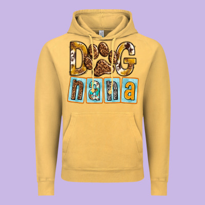 Dog Nana With Paw Vintage Hoodie Designed By Texasbilliewilder