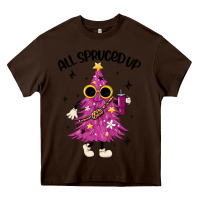 Chocolate Brown all spruced up Heavy Core Tee - MaliasSmallBusiness