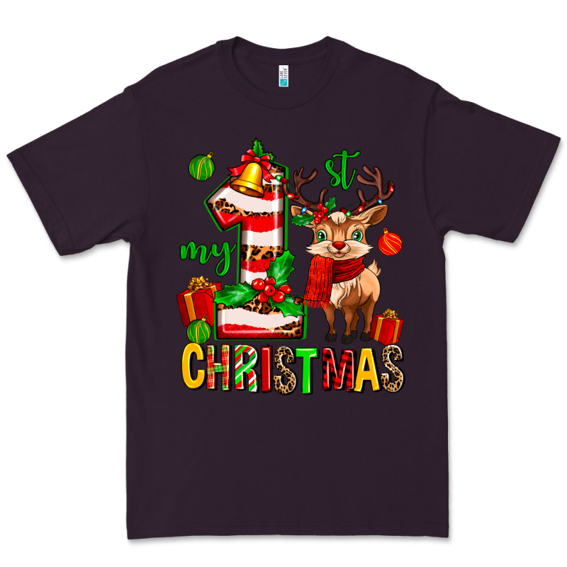 My First Christmas Reindeer Premium Tee by MaliasSmallBusiness | Teevron