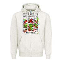 It's Fine We're Fine Everythıng Is Fine! Nursecre Zipper Hoodie | Teevron