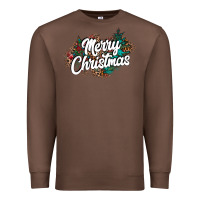 Chestnut Merry Christmas Premium Sweatshirt - CowhideDigitalArt