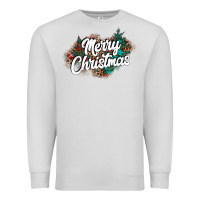 Dove Grey Merry Christmas Premium Sweatshirt - CowhideDigitalArt