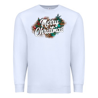 White Merry Christmas Premium Sweatshirt - CowhideDigitalArt