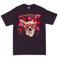 Plum valentine's day  chihuahua Premium Tee - RanaPortraitStore