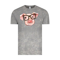 Cloud Rock pig with glasses Vintage Tee - RanaPortraitStore