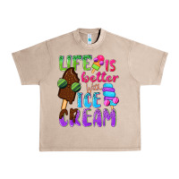 French Oak Life is better with ice cream Urban Heavy Tee - NancyCooperArtShop