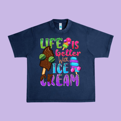 Life Is Better With Ice Cream Urban Heavy Tee Designed By Nancycooperartshop