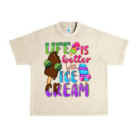 Sandshell Life is better with ice cream Urban Heavy Tee - NancyCooperArtShop