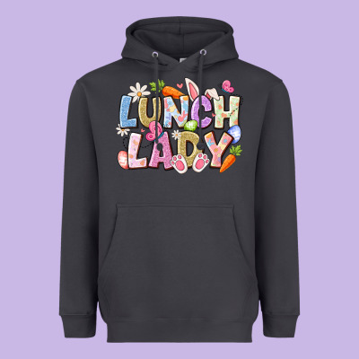 Lunch Lady Easter Heavyweight Hoodie Designed By Cowhidedigitalart