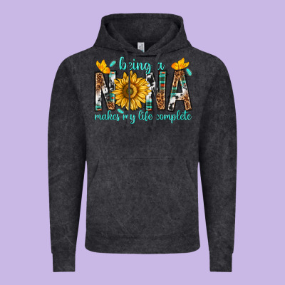 Being A Nana Makes My Life Complete Vintage Hoodie Designed By Texasbilliewilder