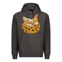 Smoke chicken with sunflowers Premium Hoodie - RanaPortraitStore
