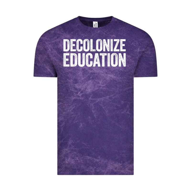 Decolonize Education History Teacher Educator Gift Vintage Tee by trangStudio | Teevron