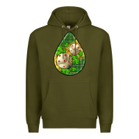 Army Green st.patrick's teardrop earrings Premium Hoodie - FaDigitalArtStudio