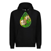 Black st.patrick's teardrop earrings Premium Hoodie - FaDigitalArtStudio