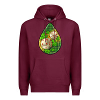 Burgundy st.patrick's teardrop earrings Premium Hoodie - FaDigitalArtStudio