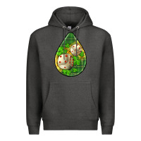 Charcoal Heather st.patrick's teardrop earrings Premium Hoodie - FaDigitalArtStudio