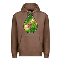 Chestnut st.patrick's teardrop earrings Premium Hoodie - FaDigitalArtStudio