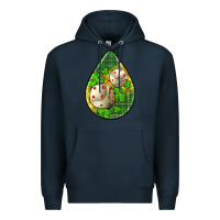 Navy st.patrick's teardrop earrings Premium Hoodie - FaDigitalArtStudio