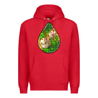 Red st.patrick's teardrop earrings Premium Hoodie - FaDigitalArtStudio