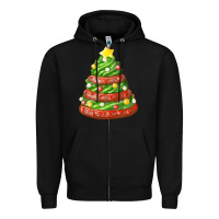 Black green chocolate christmas cookie cake Zipper Hoodie - FaDigitalArtStudio
