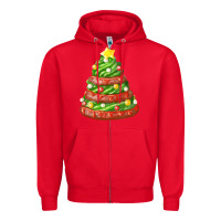 Red green chocolate christmas cookie cake Zipper Hoodie - FaDigitalArtStudio