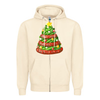 Sandshell green chocolate christmas cookie cake Zipper Hoodie - FaDigitalArtStudio