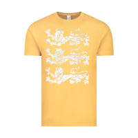 Vintage Mustard Retro Three England Lions Vintage Souvenir Vintage Tee - trangStudio