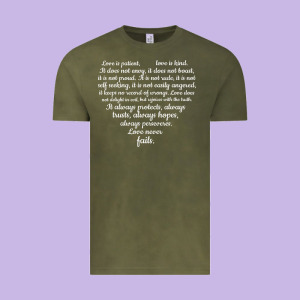 Love Is Patient Love Is Kind 1 Corinthians 1348 Vintage Tee Designed By Trangstudio