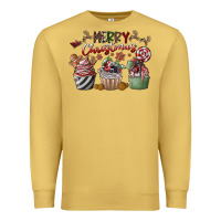 Antique Gold Merry Christmas Premium Sweatshirt - CowhideDigitalArt