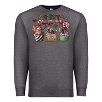 Charcoal Heather Merry Christmas Premium Sweatshirt - CowhideDigitalArt