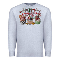 Heather Grey Merry Christmas Premium Sweatshirt - CowhideDigitalArt