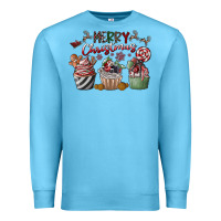 Ocean Blue Merry Christmas Premium Sweatshirt - CowhideDigitalArt