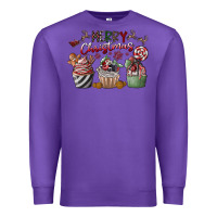 Purple Merry Christmas Premium Sweatshirt - CowhideDigitalArt